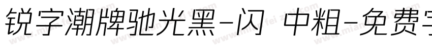 锐字潮牌驰光黑-闪 中粗字体转换